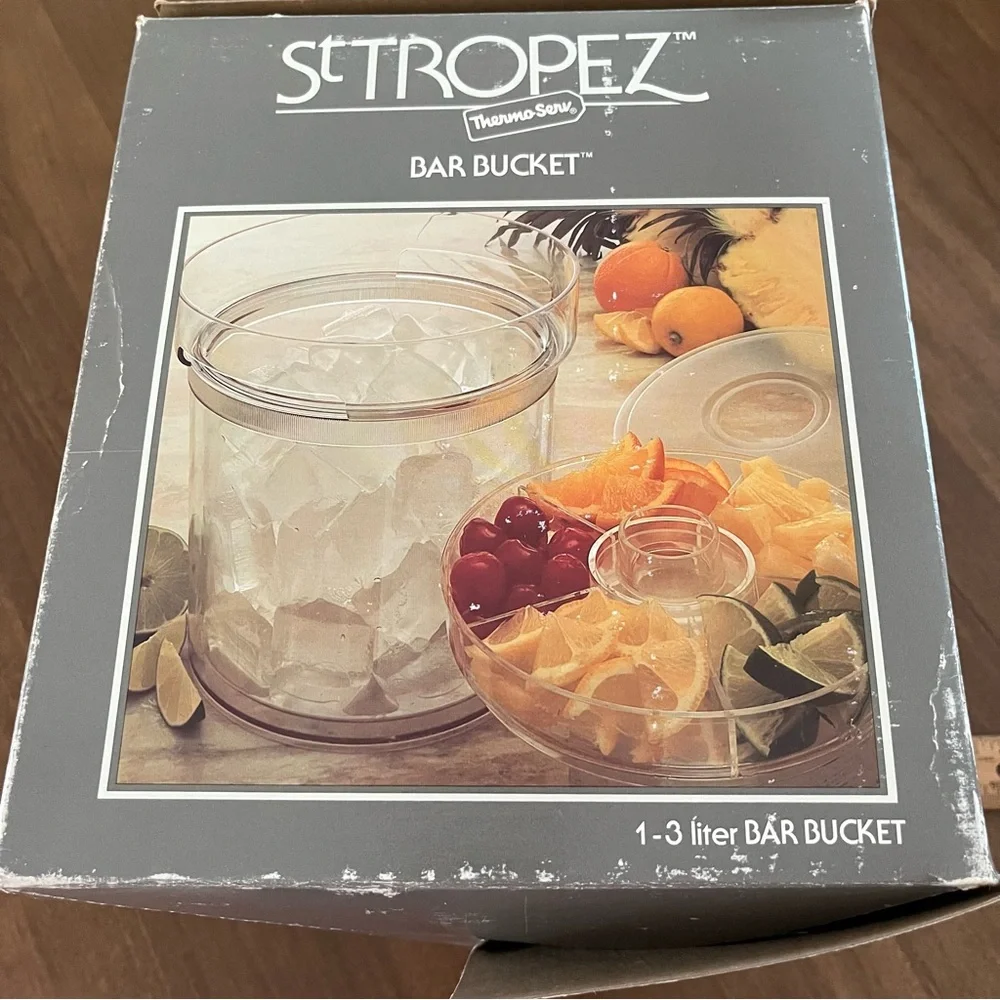 Vintage RETRO 70s 80s THERMO SERV ICE BUCKET  Bar Wine Cooler